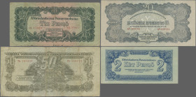 Hungary: Red Armee Occupation WW II, set with 1, 2, 5, 10, 20 and 50 Pengö 1944, P.M2-M7 in F- to XF condition. (6 pcs.)
 [differenzbesteuert]
