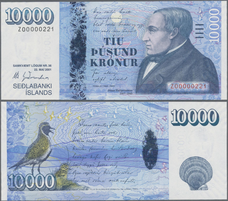 Iceland: Central Bank of Iceland, 10.000 Kronur L.22.05.2001 REPLACEMENT NOTE, s...