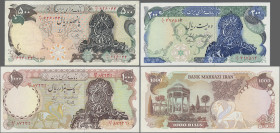 Iran: Bank Markazi Iran, lot with 9 banknotes overprint series ND(1979), with 2x 20, 50, 100, 200, 2x 500 and 2x 1.000 Rials, P.110a, 110bx, 110b, 112...