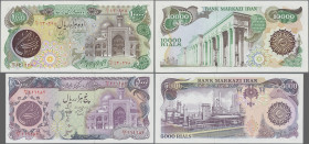 Iran: Bank Markazi Iran, lot with 10 banknotes, series ND(1979-81) overprint series, with 2x 50, 500, 1.000, 5.000, 200, 500, 1.000, 5.000 and 10.000 ...