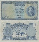 Iraq: National Bank of Iraq, 1 Dinar ND(1953), P.34, minor margin split, some folds and creases, slightly toned paper, Condition: F+/VF.
 [differenzb...