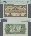 Isle of Man: Westminster Bank Limited, 1 Pound ND(1929-55) COLOUR TRIAL SPECIMEN, P.23cts, punch hole cancellation, black and red overprint ”Specimen-...