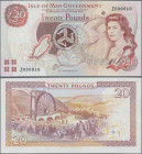 Isle of Man: Isle of Man Government, 20 Pounds ND(2000), REPLACEMENT NOTE with prefix ”Z”, P.45ar, almost perfect with soft scratches, Condition: aUNC...