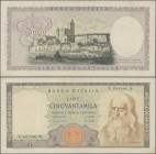 Italy: Banca d'Italia, 50.000 Lire Leonardo da Vinci, 19.07.1970 with signatures Carli & Lombardo, P.99b, some soft folds and small stain lower right,...
