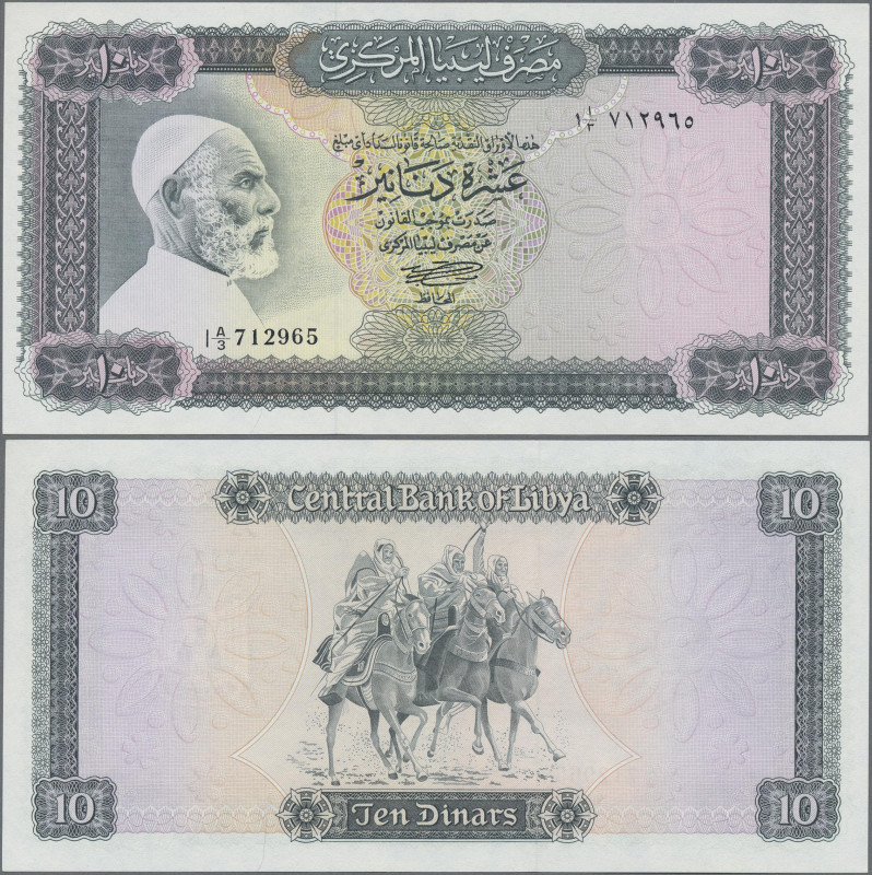 Libya: Central Bank of Libya, lot with 6 banknotes, series 1971-72, comprising ¼...