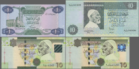 Libya: Central Bank of Libya, huge lot with 34 banknotes, series 1981-2015, comprising for example 1 Dinar ND(1984) (P.49, UNC), 10 Dinars ND(1991) (P...