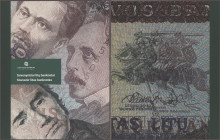 Lithuania: Lietuvos Bankas, original folder from 1991 with 3 banknotes, 100 Litu with low serial # SAA0001459 (P.50b, UNC), 500 Litu with low serial #...