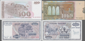 Macedonia: National Bank of Macedonia, huge lot with 18 banknotes, series 1992-2007, with 10-10.000 Denari 1992 (P.1-8, UNC), 10-100 Denari 1993 (P.9-...