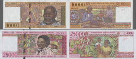Madagascar: Banky Foiben'i Madagasikara, huge lot with 20 banknotes, series 1994-2014, comprising 500, 1.000, 5.000 and 10.000 Francs (P.75b, 76a, 78a...