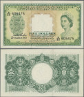 Malaya & British Borneo: Board of Commissioners of Currency – Malaya and British Borneo, 5 Dollars 21st March 1953, P.2 in perfect UNC condition. Very...
