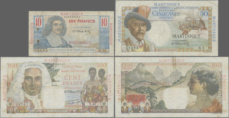 Martinique: Caisse Centrale de la France d'Outre-Mer – MARTINIQUE, set with 3 ba...