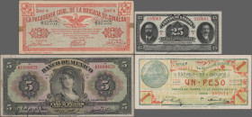 Mexico: Banco de Mexico, huge lot with 31 banknotes and regional issues, comprising for example 5 Pesos 1933 (P.21e, VF), 5 Pesos 1914 (P.S298c, F/F+)...