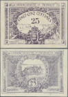 Monaco: Principauté de Monaco, 25 Centimes 16.03./20.03.1920, with embossed arms in 17mm stamp, P.2b in UNC condition.
 [differenzbesteuert]