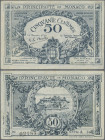 Monaco: Principauté de Monaco, 50 Centimes 16.03./20.03.1920, issued note with serial # 02181 and Serie A, P.3 in VF/VF+ condition.
 [differenzbesteu...