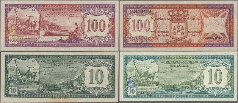 Netherlands Antilles: Bank van de Nederlandse Antillen, lot with 7 banknotes, 19...