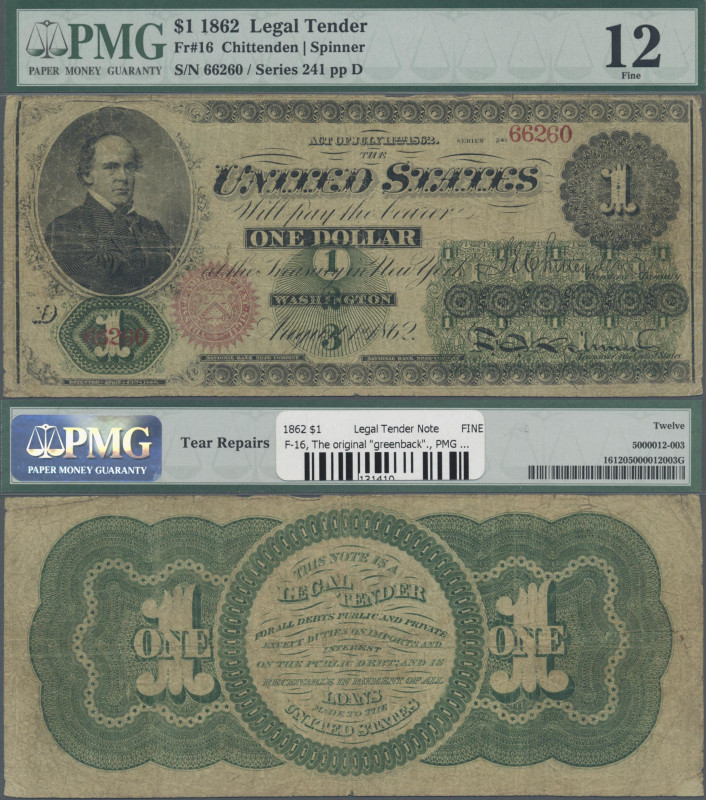 United States of America: United States Treasury, 1 Dollar Legal Tender Note 186...