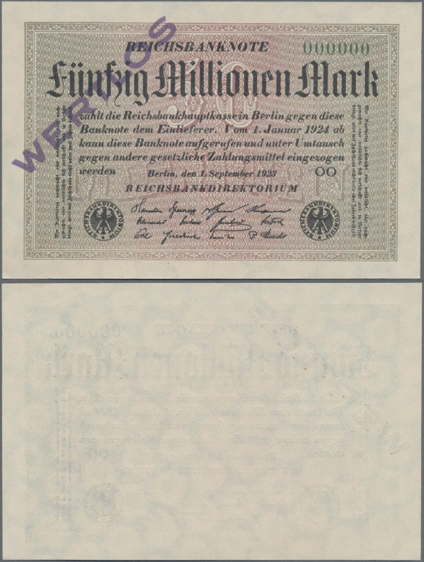 Deutschland - Deutsches Reich bis 1945: Reichsbanknote 50 Millionen Mark 1923 MU...