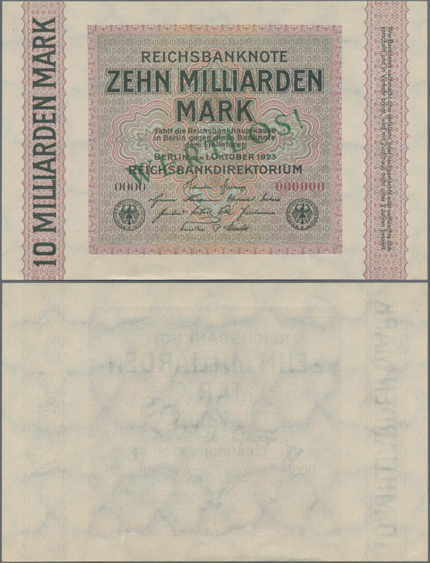 Deutschland - Deutsches Reich bis 1945: Reichsbanknote 10 Milliarden Mark 1923 M...