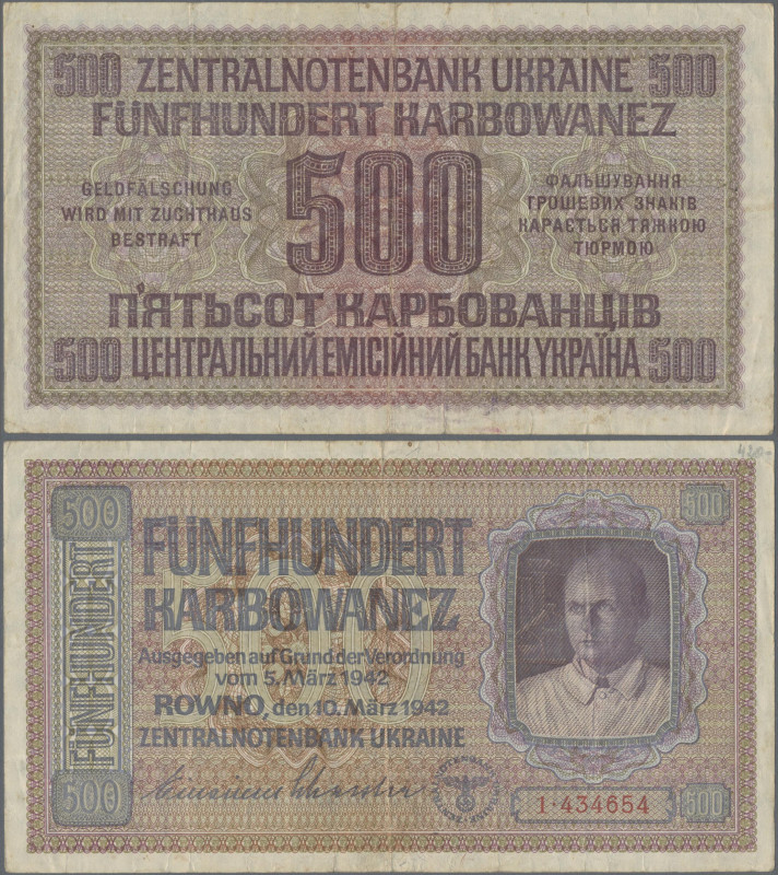 Deutschland - Nebengebiete Deutsches Reich: Zentralnotenbank Ukraine, set mit 1,...