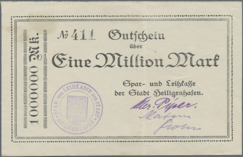 Deutschland - Notgeld - Schleswig-Holstein: Heiligenhafen, Spar- und Leihkasse, ...