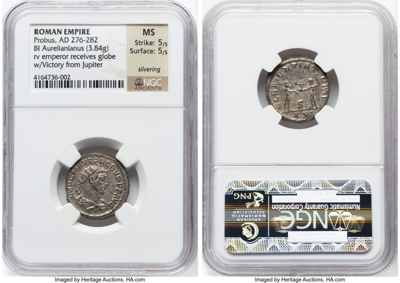 Probus (AD 276-282). BI antoninianus (21mm, 3.84 gm, 6h). NGC MS 5/5 - 5/5, Silv...