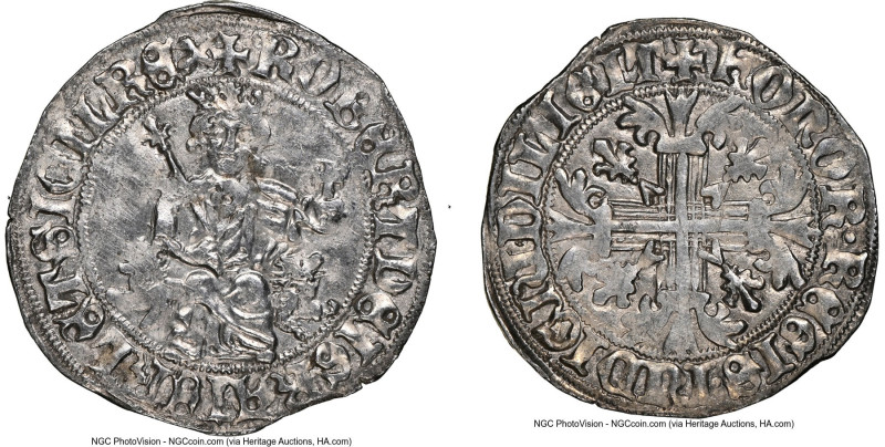 Naples & Sicily. Robert d'Anjou Gigliato ND (1309-1343) MS62 NGC, MIR-28, PdA-39...