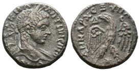 Seleucis and Pieria. Antiochia. Elagabalus. A.D. 218-222. AR tetradrachm Reference: Condition: Very Fine

Weight: 12.45 gr.
Diameter: 24.0 mm.