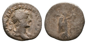 CAPPADOCİA, Caesarea-Eusebia, Hadrian (117-138 AD),
AR Hemidrachm, (13.8mm, 1.55g)
Obv: Laureate, draped, and cuirassed bust right.
Rev: Nike advan...
