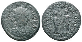 Roman Provincial Coins. Circa. 1st - 3rd Century. Ae.
Artificially patinated
Reference:
Condition: Very Fine

Weight: 8.92 gr
Diameter: 27.2 mm