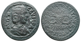 PHRYGIA. Hierapolis. Otacilia Severa (Augusta, 244-249). Ae. Homonoia issue with Ephesus.
Obv: M ΩT CЄVHPA.
Draped bust right, wearing stephane.
Re...