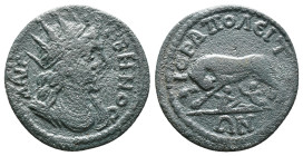 Roman Provincial
Phrygia, Hierapolis. Pseudo-autonomous.
Artificially patinated

Weight: 4.92 gr
Diameter: 23.8 mm