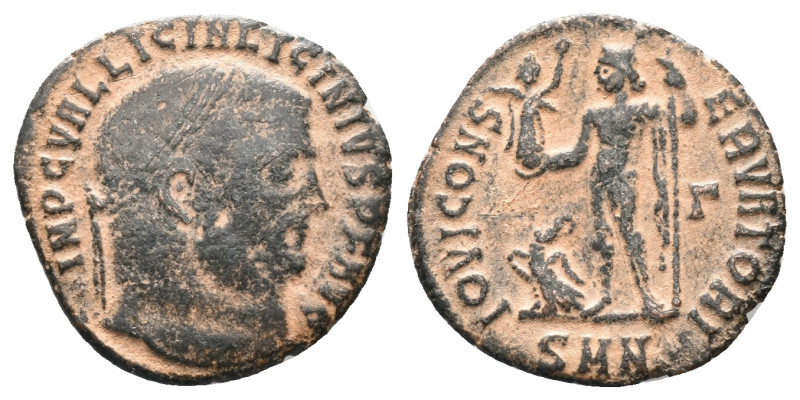 Imperial
Licinius I Æ Follis. Alexandria, AD 316-317

Weight:2,45 gr.
Diamet...