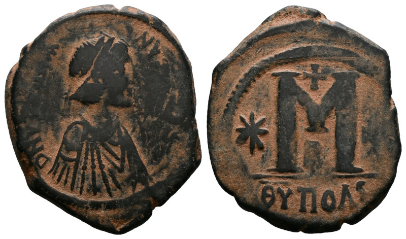 Justinian I. 527-565. AE follis

Condition: Very Fine

Weight: 18,81 gr.
Di...