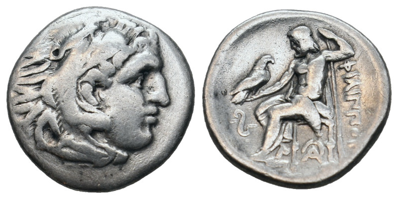 KINGS OF MACEDON. Philip III Arrhidaios (323-317 BC). Drachm. Lampsakos.
.
Condi...