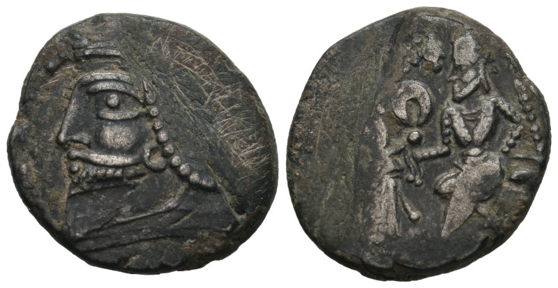 KINGS OF PARTHIA. Vologases IV (Circa 147-191). Tetradrachm. Seleukeia on the Ti...