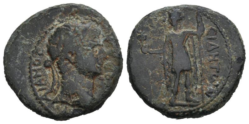 PAMPHYLIA. Side. Trajan (98-117). Ae.
.
Condition: Very fine.
Weight: 11.14 g.
D...