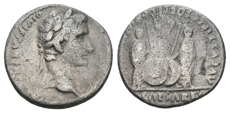 AUGUSTUS (27 BC-14 AD). Denarius. Lugdunum.
.
Condition: Fine.
Weight: 3.52 g.
D...