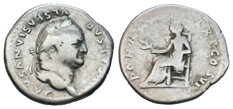 VESPASIAN (69-79). Denarius. Rome.
.
Condition: Very fine.
Weight: 3.20 g.
Diame...