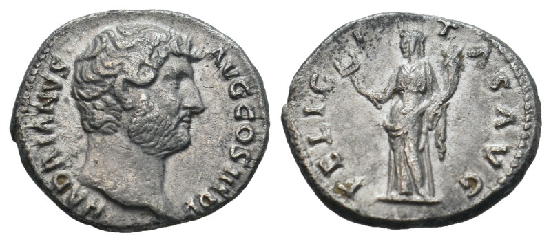 HADRIAN (117-138). Denarius. Rome.
.
Condition: Very fine.
Weight: 3.31 g.
Diame...