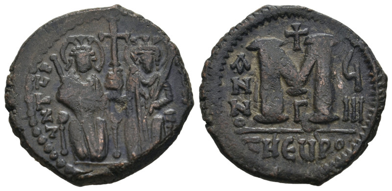 JUSTIN II (565-578). Follis. Antioch.
Condition: Very fine.
Weight: 14.40 g.
Dia...