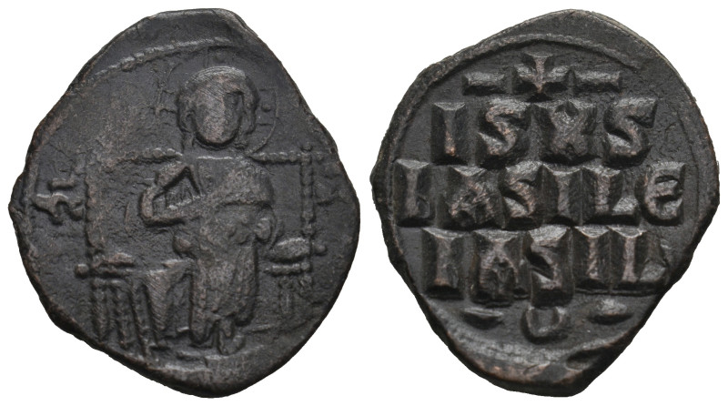 ANONYMOUS FOLLES. Class D. Time of Constantine IX (Circa 1042-1055). Follis. Con...