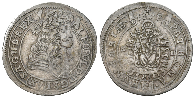 AUSTRIA. Holy Roman Empire. Habsburg. Leopold I (Emperor, 1658-1705). 15 Kreuzer...