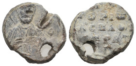 BYZANTINE LEAD SEALS. Uncertain (Circa 10-11th centuries).
.
Condition: Fine.
Weight: 7.30 g.
Diameter: 23 mm.