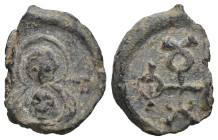 BYZANTINE LEAD SEALS. Uncertain.
.
Condition: Fine.
Weight: 3.91 g.
Diameter: 21.1 mm.