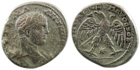 Elagabal. (218-222 AD). Billon Tetradrachm. (28mm 11,69g) Antioch. Obv: laureate bust of Elagabal right. Rev: eagle spreading wings standing holding w...