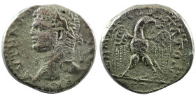Caracalla. (215-217 AD). Billon Tetradrachm. (25mm 14,05g) Mesopotamia. Obv: cuirassed bust of Caracalla left. Rev: eagle spreading wings standing rig...