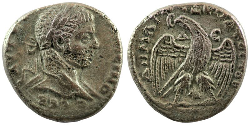 Elagabal. (218-222 AD). Billon Tetradrachm. (25mm 10,59g) Antioch. Obv: laureate...