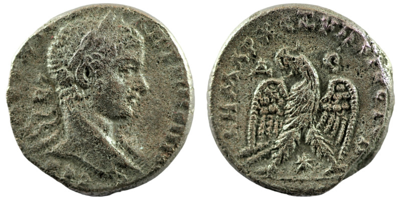 Elagabal. (218-222 AD). Billon Tetradrachm. (25mm 11,48g) Antioch. Obv: laureate...