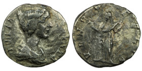 Julia Domna. (196-211 AD). Denar. (17mm, 1,83g) Rome. Obv: IVLIA AVGVSTA. draped bust of Julia Domna right. Rev: VENVS FELIX. Venus standing left.