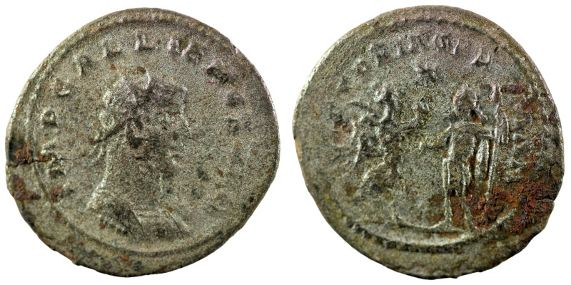 Gallienus. (260 AD) BI Antoninianus. (24mm, 3,30g) Antioch. Obv: IMP C P LIC GAL...